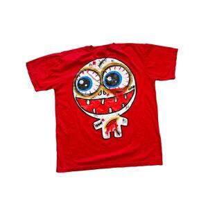 Anna Scary Factory Red Unisex Creative Cartoon T-Shirt, M/L